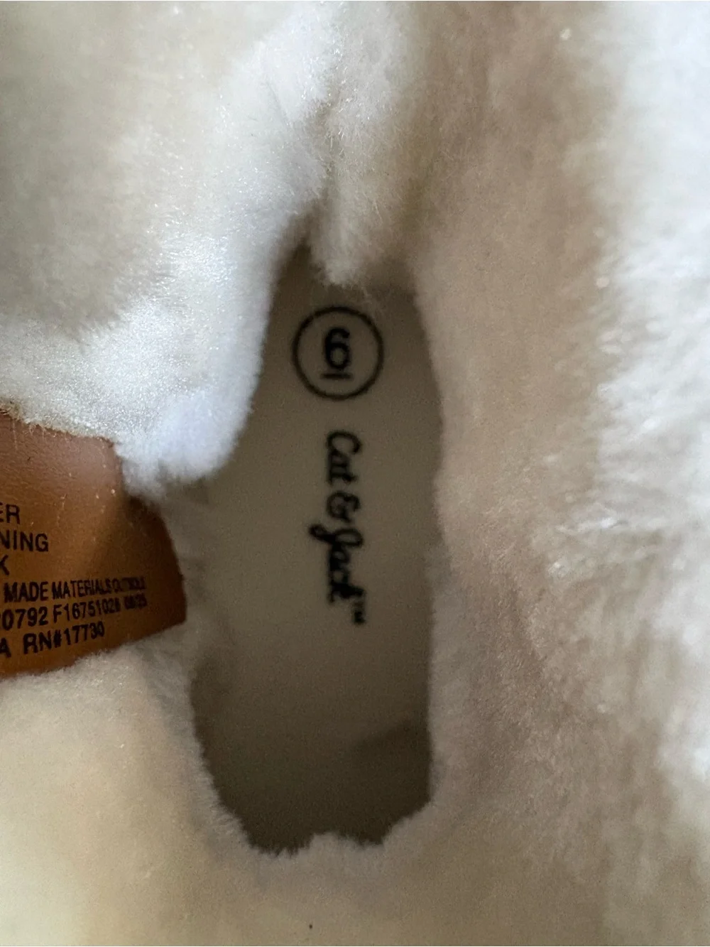 Cat and Jack Girls Arlo Zipper Shearling Boots Leopard Brown Infant Toddler Sz 6